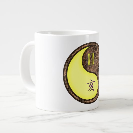 Zwillinge & Erde Schwein Jumbo-Tasse (Vorderseite Links)