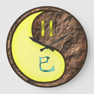 Zwillinge & Erdenatter Große Wanduhr