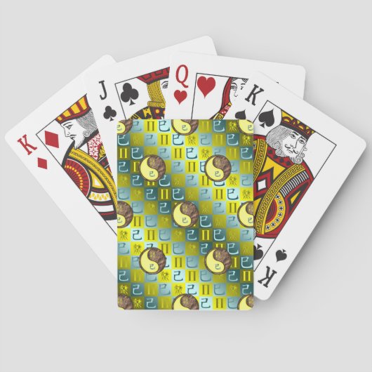 Zwillinge & Erdeschlange Spielkarten (Rückseite)