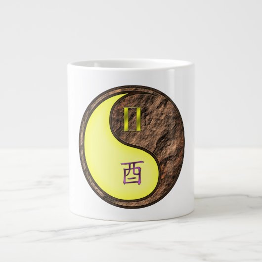 Zwillinge & Erdhahn Jumbo-Tasse (Vorderseite)