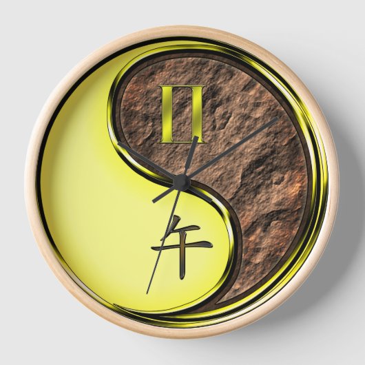 Zwillinge & Erdpferd Uhr (Vorderseite)