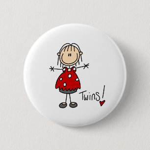 Zwillinge erwarten T-Shirts und Geschenke Button