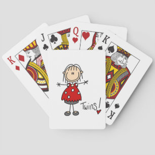 Zwillinge erwarten T-Shirts und Geschenke Spielkarten
