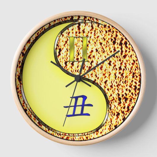 Zwillinge & Feuer Ochse Uhr (Vorderseite)