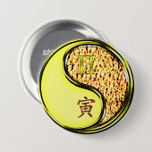 Zwillinge & Feuer Tiger Button (Vorne & Hinten)