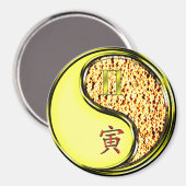 Zwillinge & Feuer Tiger Magnet (Vorderseite/Rückseite)