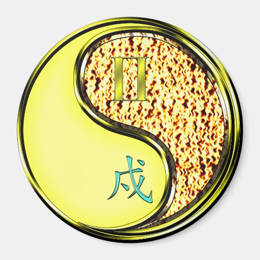 Zwillinge & Feuerhund Magnet (Vorne)