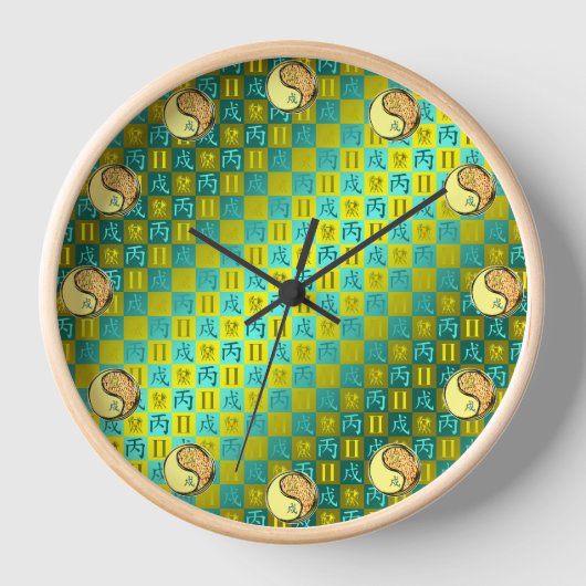 Zwillinge & Feuerhund Uhr (Vorderseite)