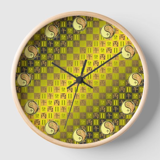 Zwillinge & Feuerpferd Uhr (Vorderseite)