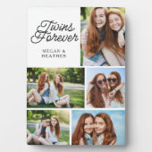Zwillinge für jedes Geschwister 5 Foto Collage Sak Fotoplatte (Vorderseite)