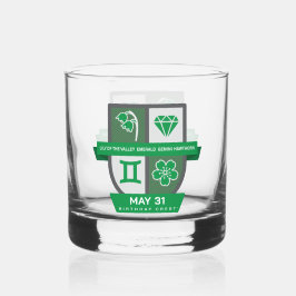 Zwillinge Geburtstagswappen™ für 21.-31. Mai Whiskyglas