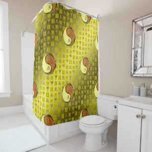 Zwillinge & Holz-Drache Duschvorhang