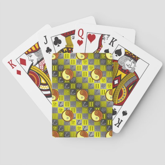 Zwillinge & Holz Kaninchen Spielkarten (Rückseite)