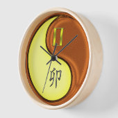 Zwillinge & Holz Kaninchen Uhr (Winkel)