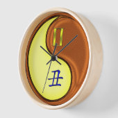 Zwillinge & Holz Ochse Uhr (Winkel)