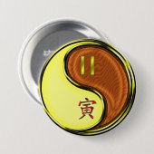 Zwillinge & Holz Tiger Button (Vorne & Hinten)