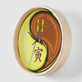 Zwillinge & Holz Tiger Uhr (Winkel)