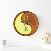 Zwillinge & Holz Ziege Große Wanduhr (Zuhause)