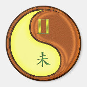 Zwillinge & Holz Ziege Magnet (Vorne)