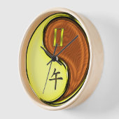 Zwillinge & Holzpferd Uhr (Winkel)