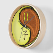 Zwillinge & Holzratte Uhr (Winkel)