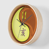 Zwillinge & Holzschwein Uhr (Winkel)