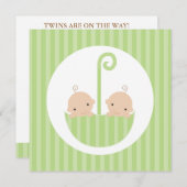 Zwillinge im Grünen Einladung (Vorne/Hinten)