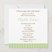 Zwillinge im Grünen Einladung (Rückseite)