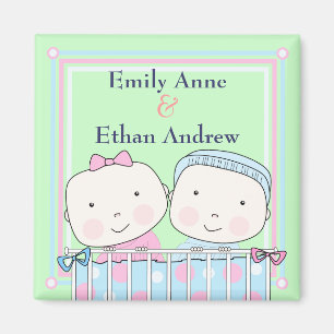 Zwillinge im Krippen-, Mädchen-und Magnet