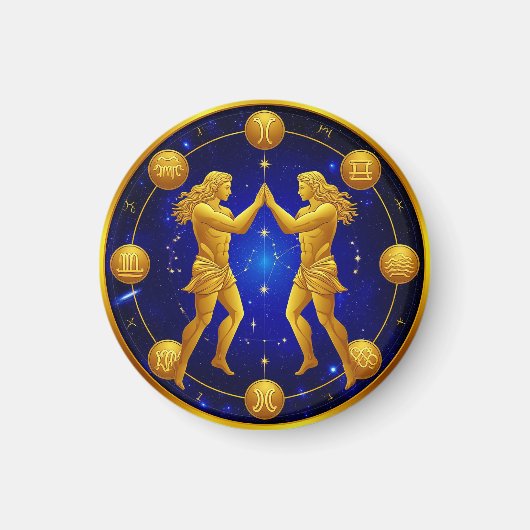 Zwillinge in kosmischem Kreis Magnet (Vorne)