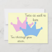 Zwillinge Junge und Mädchen! Ankündigung (Vorderseite)