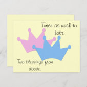 Zwillinge Junge und Mädchen! Ankündigung (Vorne/Hinten)