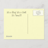 Zwillinge Junge und Mädchen! Ankündigungspostkarte (Rückseite)