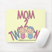 Zwillinge Junge und Mädchen der Mama-2 Mousepad (Mit Mouse)