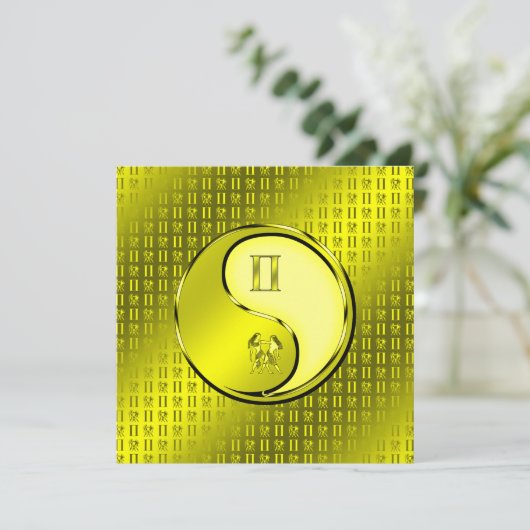 Zwillinge Karte (Stehend Vorderseite)