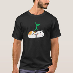 Zwillinge Katzen Beeren Süß Kitten Zwillinge Gesch T-Shirt