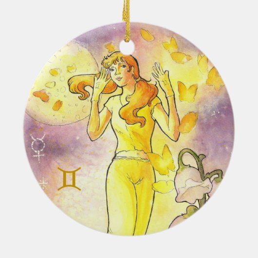 Zwillinge Keramikornament (Hinten)