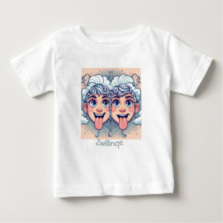Zwillinge Kunst Einzigartiges Design Baby T-shirt