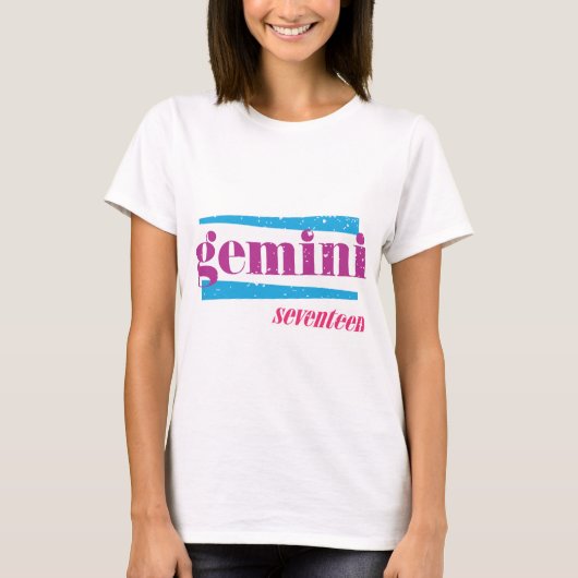 Zwillinge lila T-Shirt (Vorderseite)