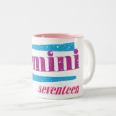 Zwillinge lila zweifarbige tasse (VorderseiteRechts)