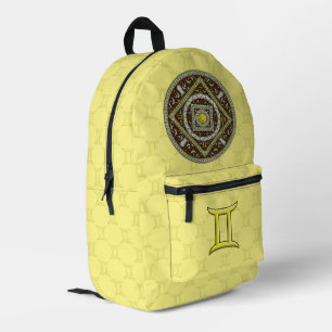 Zwillinge-Mandala Bedruckter Rucksack