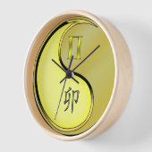 Zwillinge & Metall-Hase Uhr (Winkel)