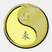 Zwillinge & Metall Ziege Magnet (Vorne)