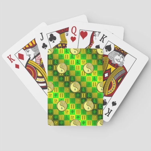 Zwillinge & Metall Ziege Spielkarten (Rückseite)