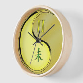 Zwillinge & Metall Ziege Uhr (Winkel)