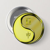 Zwillinge & Metallaffe Button (Vorne & Hinten)
