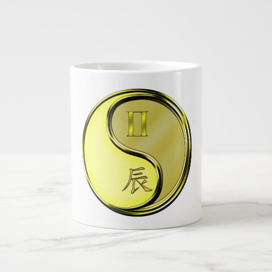 Zwillinge & Metalldrache Jumbo-Tasse (Vorderseite)