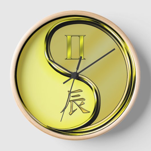 Zwillinge & Metalldrache Uhr (Vorderseite)