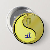 Zwillinge & Metallener Ochse Button (Vorne & Hinten)