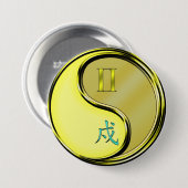 Zwillinge & Metallhund Button (Vorne & Hinten)